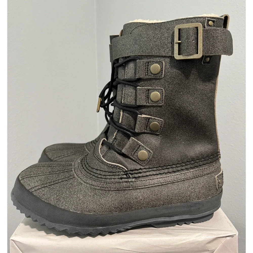 NEW In Box Sorel 64 Reserve Sherpa Lined Side Zip Waterproof Boots Mens 8